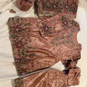 Embroidered Pink Traditional Outfit